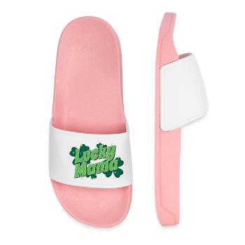 Cadeau de la Saint-Patrick Shamrock Femmes irlandaises - Claquettes Femme - rose clair - Devant