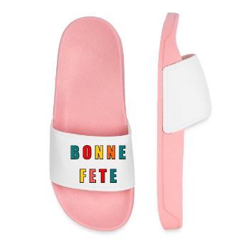 BONNE FÊTE. FÊTE DES MÈRES. FÊTE DES PÈRES. FÊTE - Claquettes Femme - rose clair - Devant