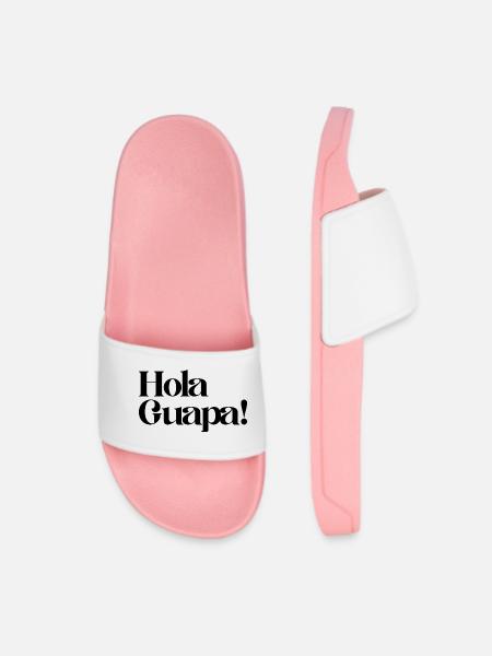 Hola Guapa! - Women’s Pool Sliders - light pink