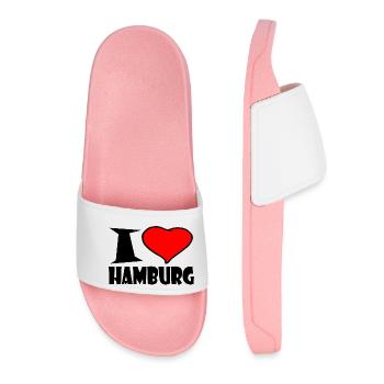 I love Hamburg - Women’s Pool Sliders - light pink - Front