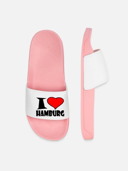 I love Hamburg - Frauen Badelatschen - Hellrosa