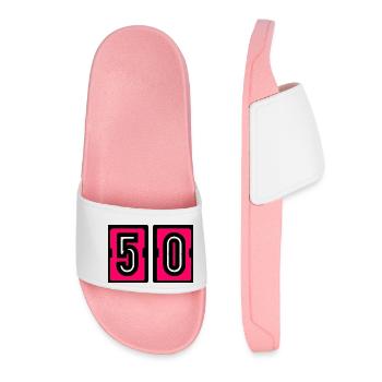 50. 50. GEBURTSTAG. GEBURTSTAG 50 JAHRE. 50 - Frauen Badelatschen - Hellrosa - Vorne