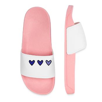 HEART. HEARTS. VALENTINE'S DAY. LOVE. LOVE. HEART - Women’s Pool Sliders - light pink - Front