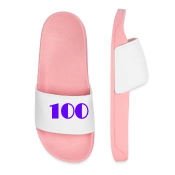 100. 100 YEARS. 100th ANNIVERSARY. ANNIVERSARY - Women’s Pool Sliders - light pink - Front