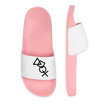 Cool X square triangle icons controller game kre - Women’s Pool Sliders - light pink - Front