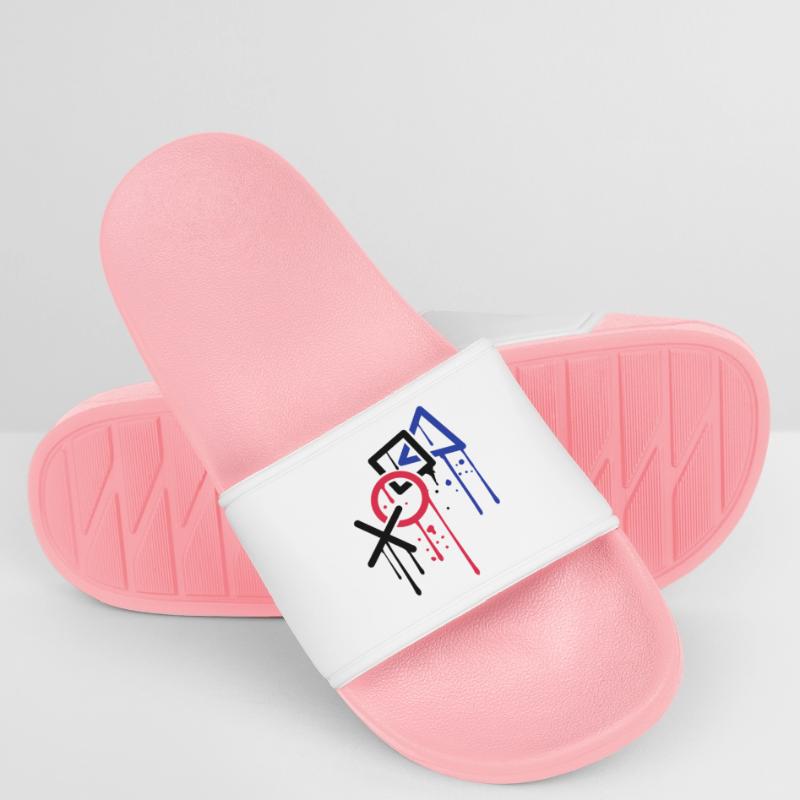 drop graffiti controller silhouette cool x square Women’s Pool Sliders