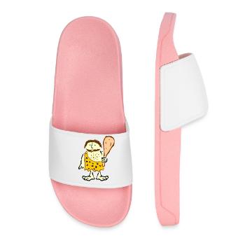 Caveman With Club - Women’s Pool Sliders - light pink - Front