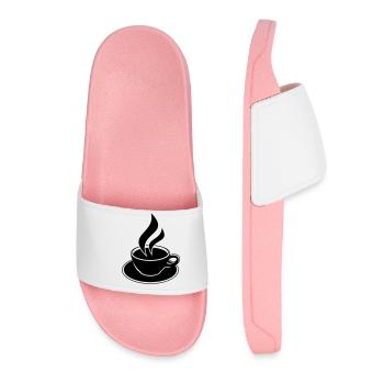 Coffee Cup Design - Women’s Pool Sliders - light pink - Front