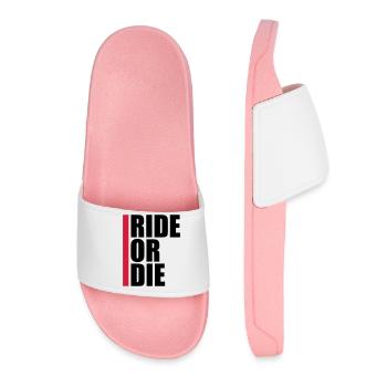 Bar Red Logo - Women’s Pool Sliders - light pink - Front