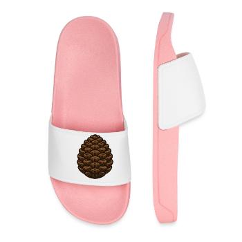 Pine cone - Women’s Pool Sliders - light pink - Front
