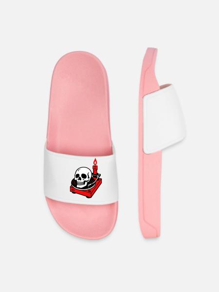 Métal noir - Claquettes Femme - rose clair