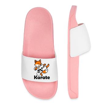 Karate Fox - Women’s Pool Sliders - light pink - Front