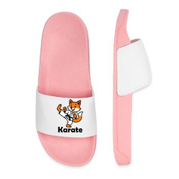 Karate Fox - Women’s Pool Sliders - light pink - Front