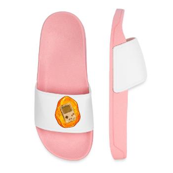 Game Boy sunk in amber - Women’s Pool Sliders - light pink - Front