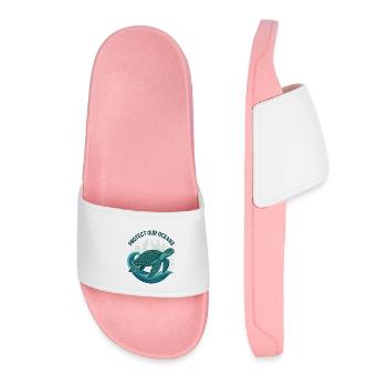 Protect Our Oceans - Women’s Pool Sliders - light pink - Front