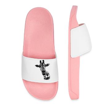 Vintage Vector Giraffe - Women’s Pool Sliders - light pink - Front