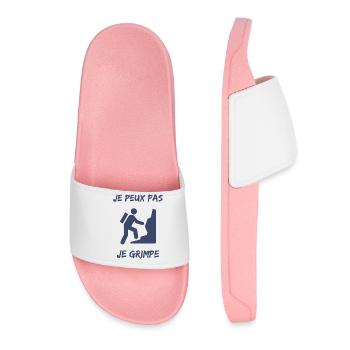 ESCALADE. CLIMB. CLIMBING. ESCALADE. VAN. GRIMPE. - Claquettes Femme - rose clair - Devant