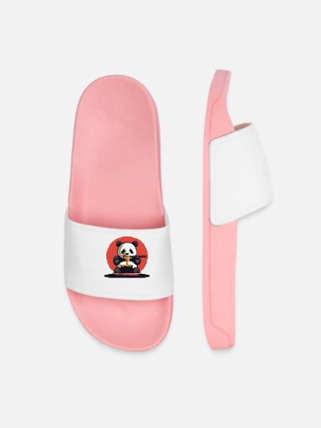 Pixel Panda - Frauen Badelatschen - Hellrosa