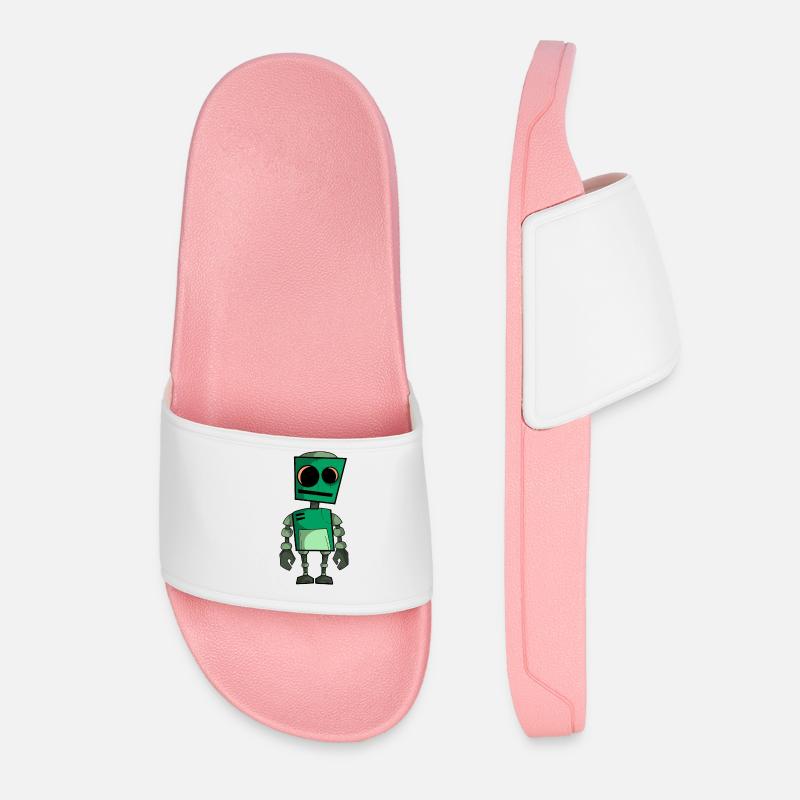 Robot Tinkerer Gift - Women’s Pool Sliders - light pink