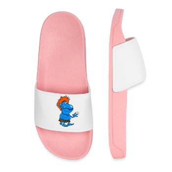 troll sweet waving cartoon funny spitzohr maerche - Women’s Pool Sliders - light pink - Front