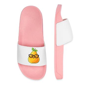 Mignonne Nerdy Pear avec des lunettes – Drôle - Claquettes Femme - rose clair - Devant