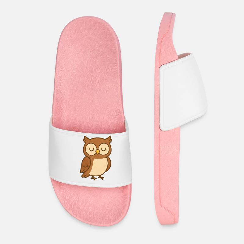 Owl - Women’s Pool Sliders - light pink