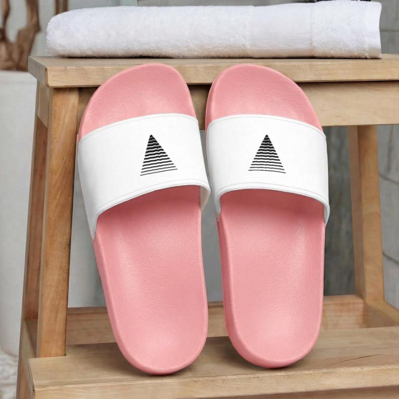 Lines many strokes triangle shape pattern Women’s Pool Sliders