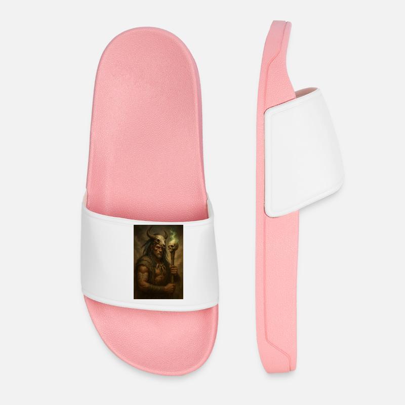 Ancient wizard - Women’s Pool Sliders - light pink