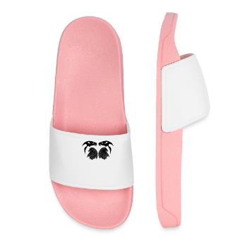 Vikings eyes raven god flokis shirt gift - Women’s Pool Sliders - light pink - Front