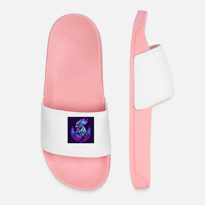 Rooster neon - Women’s Pool Sliders - light pink