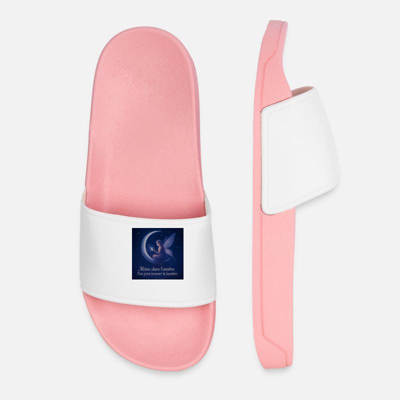 Light and Shadow - Women’s Pool Sliders - light pink