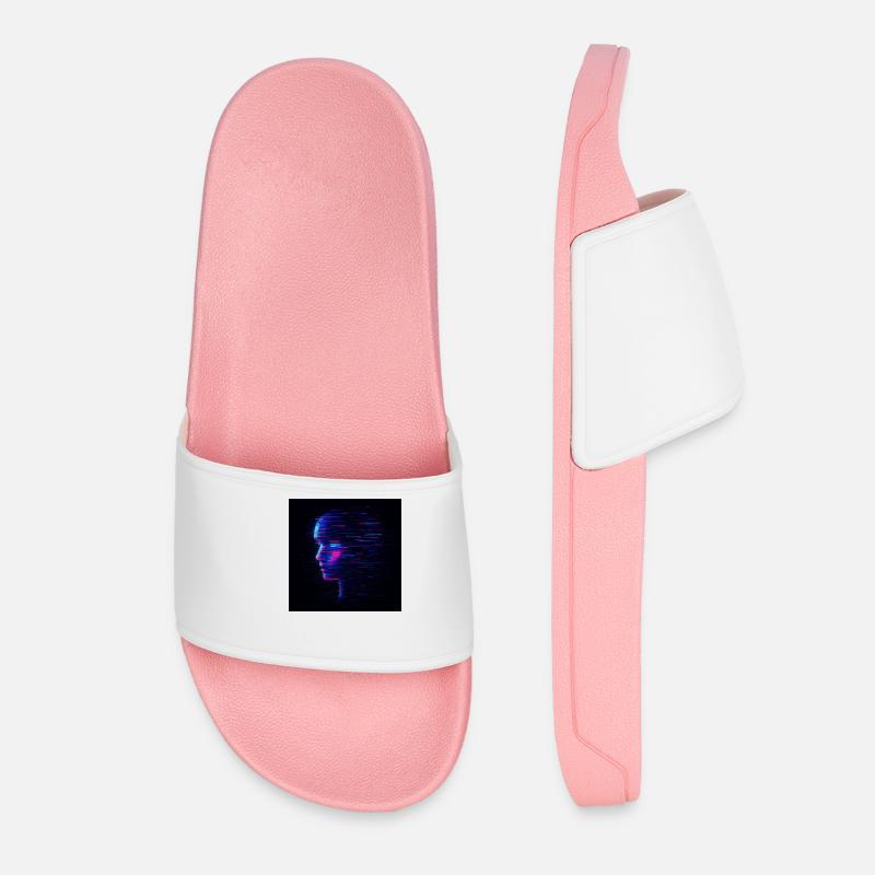Futuristic AI - Women’s Pool Sliders - light pink
