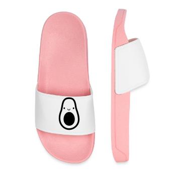 avocado small sweet face eyes mouth small niedl - Women’s Pool Sliders - light pink - Front