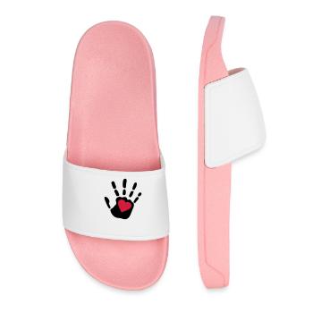 love_handprint_2c - Women’s Pool Sliders - light pink - Front