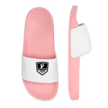 panneau armoira cool logo text alkohol b - Claquettes Femme - rose clair - Devant