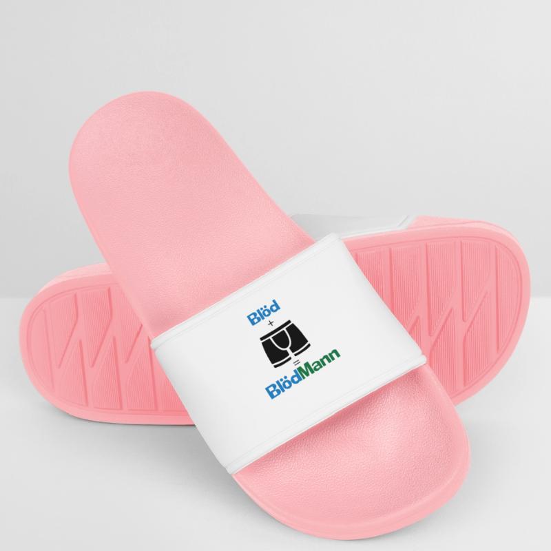 Blödmann Mann Idiot Geschenk provokant Spruch Idee Frauen Badelatschen