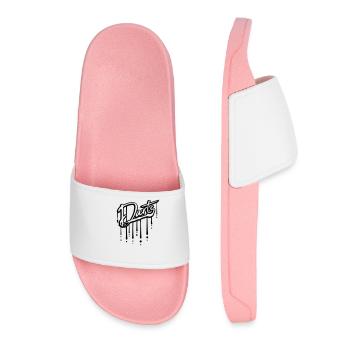 logo drop jeu de fléchettes graffiti crew dart team f - Claquettes Femme - rose clair - Devant