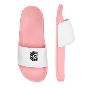 Roaring Unicorn - Women’s Pool Sliders - light pink - Front