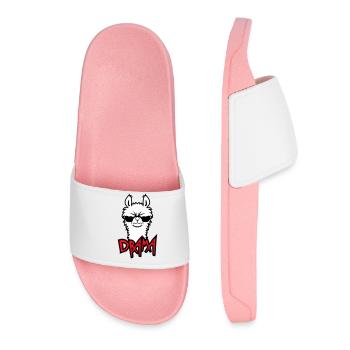 Lama Cool Wütend Sonnenbrille Pelzig Sauer Alpaka - Frauen Badelatschen - Hellrosa - Vorne