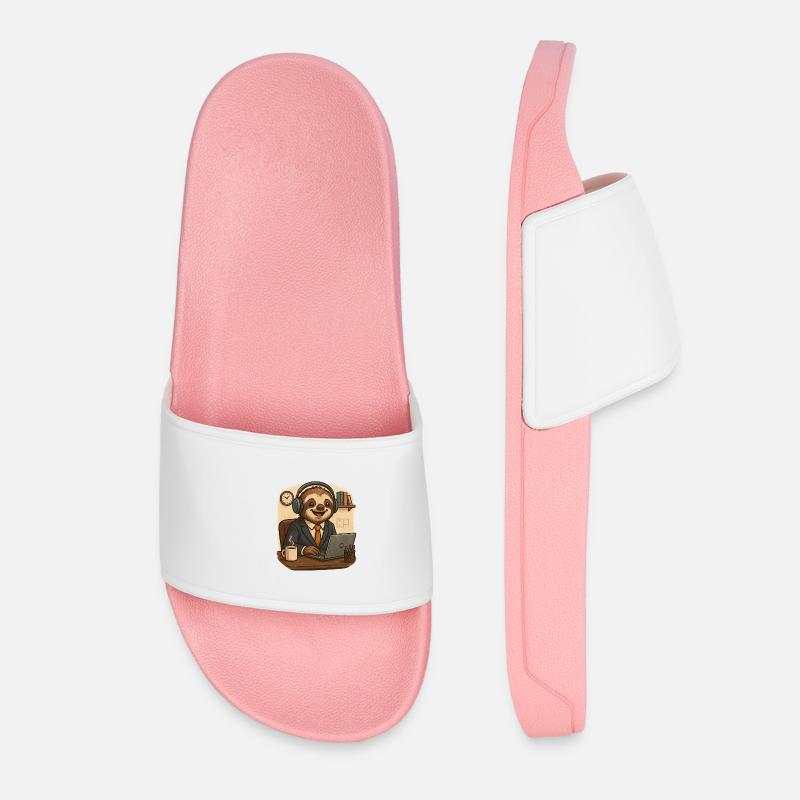 Office - Sloth - Women’s Pool Sliders - light pink