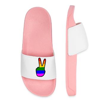 Lgbt - Women’s Pool Sliders - light pink - Front