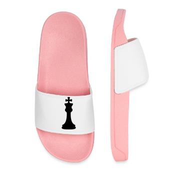 Black Chess King - Women’s Pool Sliders - light pink - Front