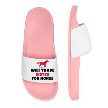 Will trade Sister for horse - Frauen Badelatschen - Hellrosa - Vorne