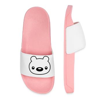 ours en peluche tête - Claquettes Femme - rose clair - Devant