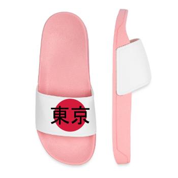 Zeichen Tokyo Stempel - Frauen Badelatschen - Hellrosa - Vorne