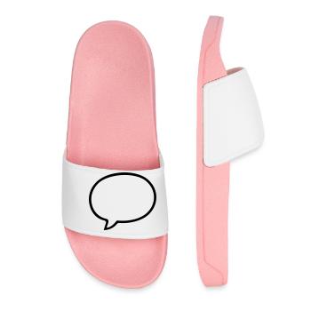 Speech bubble comic design - Women’s Pool Sliders - light pink - Front