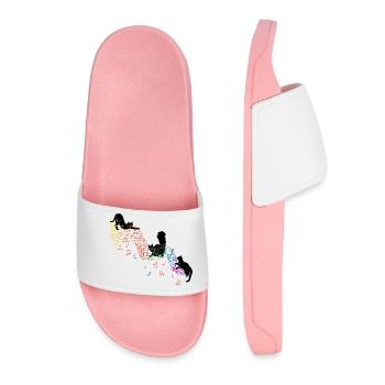 Cute Cats Make Music Gift Musician - Women’s Pool Sliders - light pink - Front