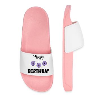 ALLES GUTE ZUM GEBURTSTAG!. ALLES GUTE ZUM GEBURTSTAG!. JAHRESTAG. - Frauen Badelatschen - Hellrosa - Vorne