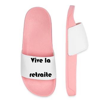 RETIREMENT. RETIREMENT. RETIRED. RETIREMENT - Women’s Pool Sliders - light pink - Front