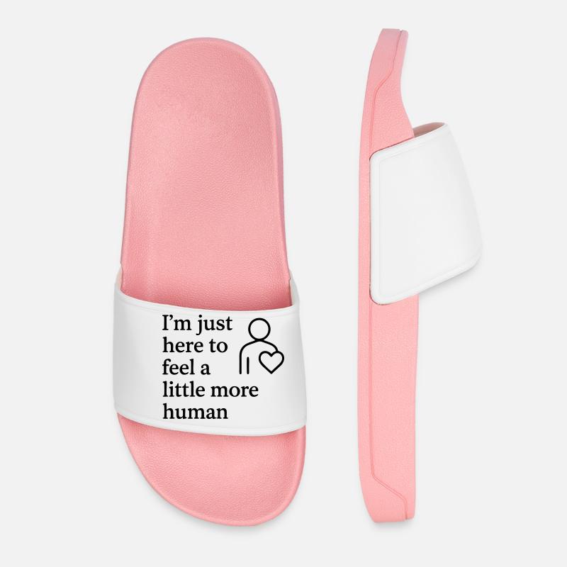 0003 feel more human - Women’s Pool Sliders - light pink